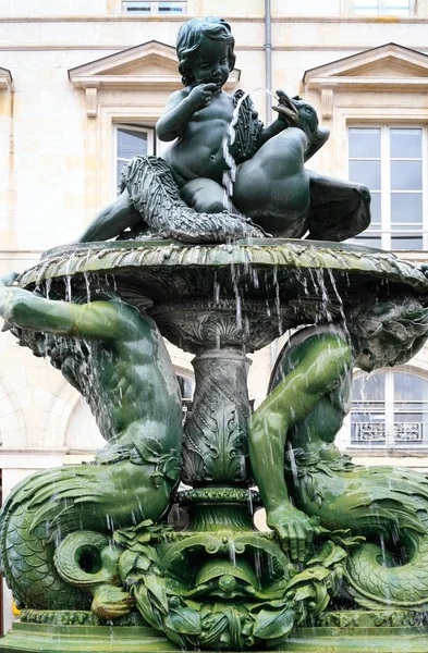 Fountain on square Place Sainte-Croix in Orleans — Stock Photo, Image