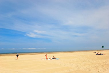 Le Touquet kum Beach'te yaz gününde
