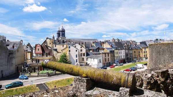View Sedan town from rampart of Chateau de Sedan — Stock Photo, Image