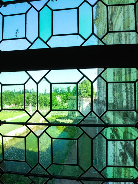 Vidriera verde en castillo Chateau de Chambord —  Fotos de Stock