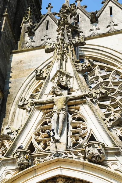 Decoración al aire libre de Basilique Notre-Dame de l 'Epine — Foto de Stock