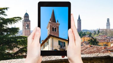 turist kuleleri Verona şehir fotoğrafları