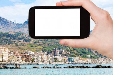 turist fotoğraf Giardini Naxos şehir Sicilya