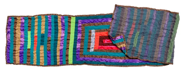 Bufanda cosida doble patchwork de seda aislada —  Fotos de Stock