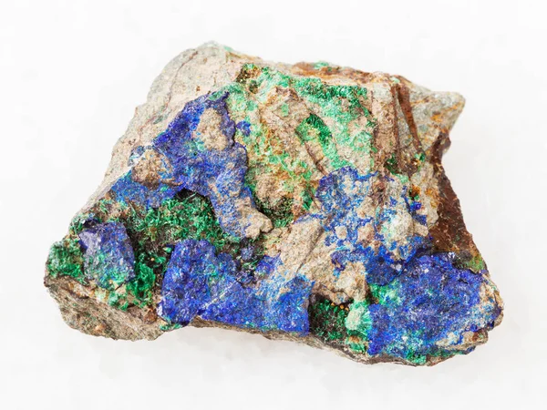 Azurite azul e Malaquita verde em pedra áspera — Fotografia de Stock