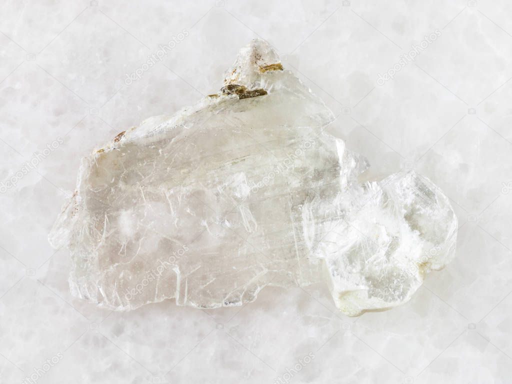 Brucite stone (Magnesium oxide ore) on white