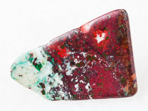 Cuprite rojo pulido y piedra verde de Chrysocolla — Foto de Stock