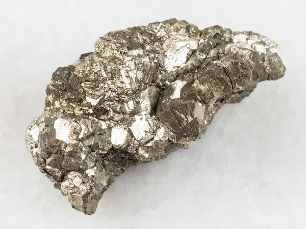 marcasite stone (white iron pyrite) on white
