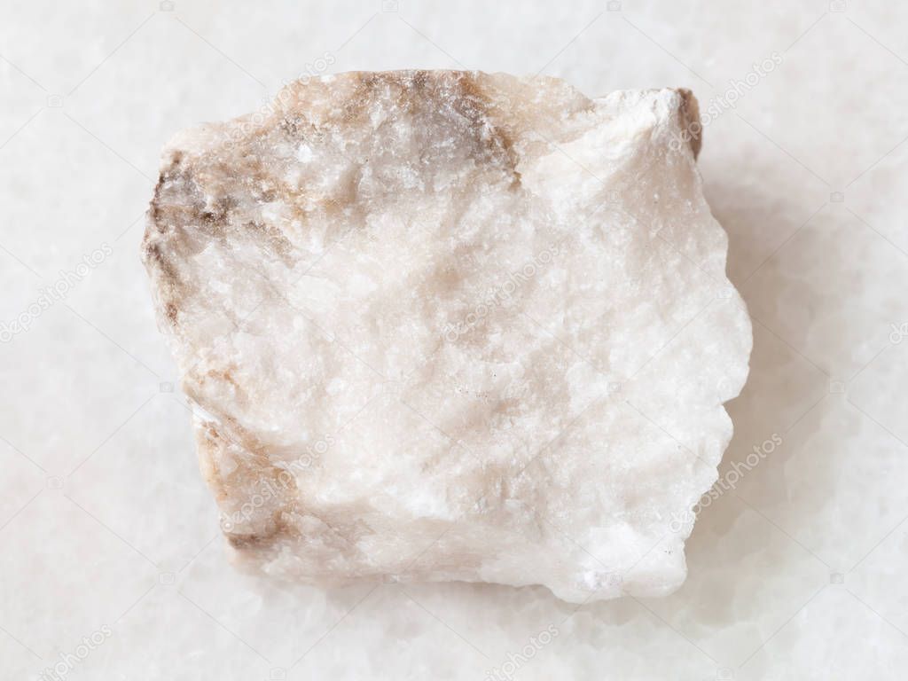raw Anhydrite stone on white