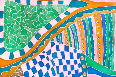 batik teknikte boyalı İpek eşarp süsleme