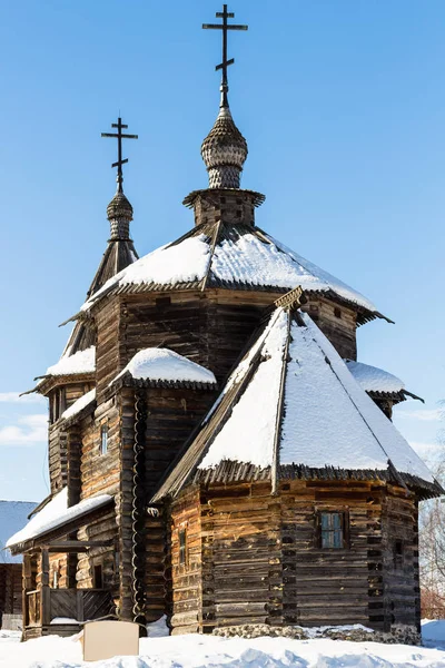 Dřevěný Kostel vzkříšení v Suzdalu — Stock fotografie