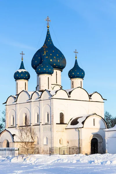 Cathedral of Nativity of the Virgin in winter — Stock Photo, Image