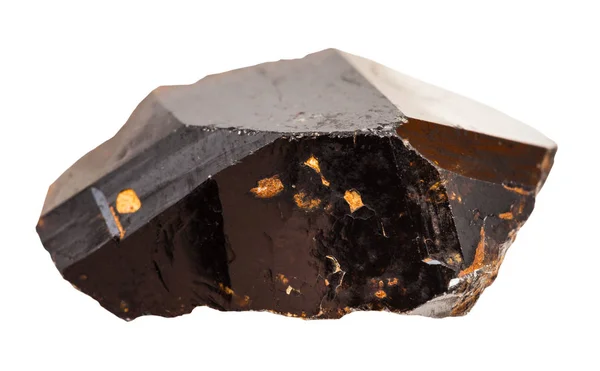 Kristal van cassiteriet (Tin ore) steen geïsoleerd — Stockfoto