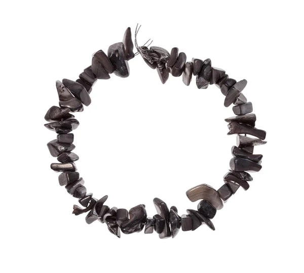Perline da pezzi grigi naturali di madreperla — Foto Stock