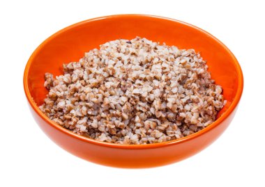 Beyaz kasede karabuğday lapası.