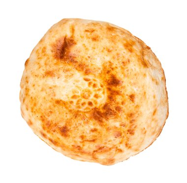 top view of baked tandoor bread (non) isolated clipart