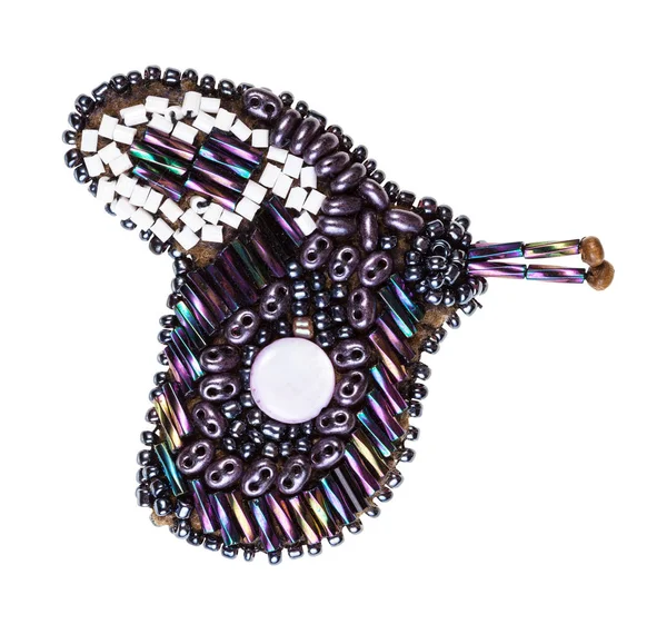 Broche papillon de lunettes et perles arc-en-ciel — Photo