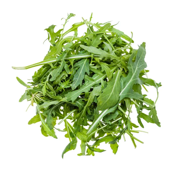 İzole edilmiş Arugula yapraklarından üst yığın görüntüsü