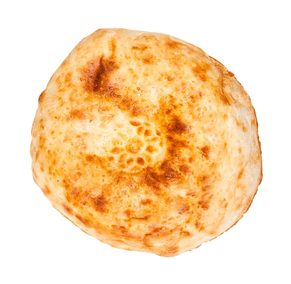 Top view of baked tandoor bread (non) isolated — 스톡 사진