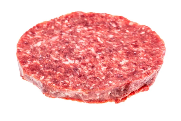 Raw chopped beefsteak from minced meat isolated — Stock Photo, Image