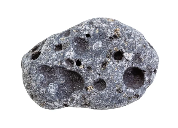 Tumlade grå Pumice rock isolerad på vit — Stockfoto