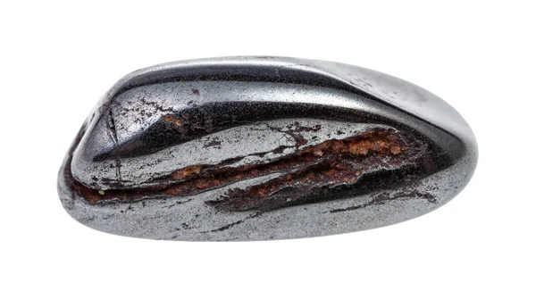 Lezuhant sötétvörös barna hematit kő izolált — Stock Fotó
