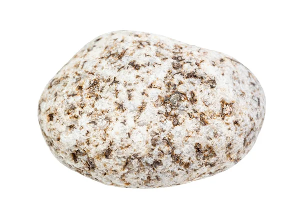 White Granite pebble isolated on white — Stock Photo, Image