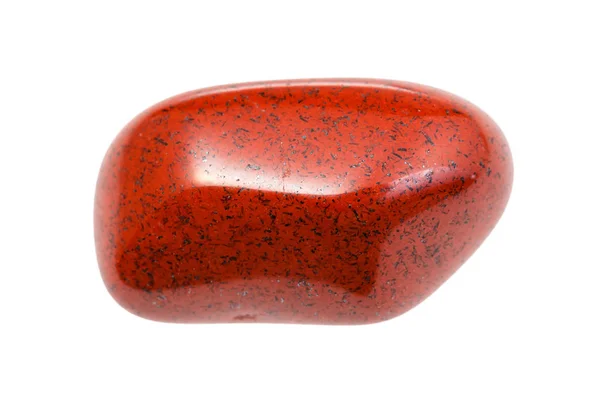 Piedra de jaspe rojo aislado en blanco — Foto de Stock