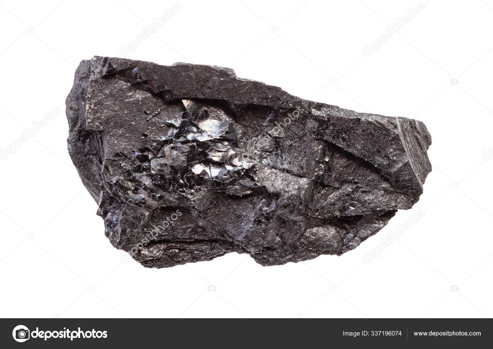 Unpolished Anthracite Hard Coal Rock Isolated Stock Photo Image By C Vvoennyy