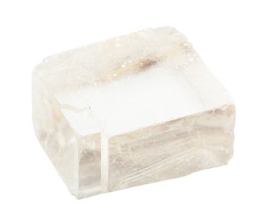 unpolished transparent iceland spar Calcite rock clipart