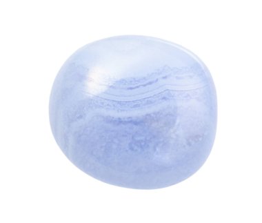parlak mavi dantel agat (Chalcedony) değerli taş