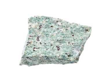 cilalanmamış Trachyte kayası beyaza izole edilmiş.