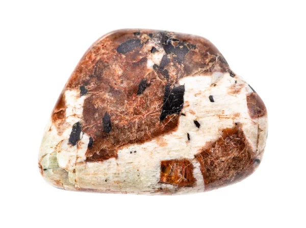 Pulido Spreustein (Natrolite) roca aislada — Foto de Stock