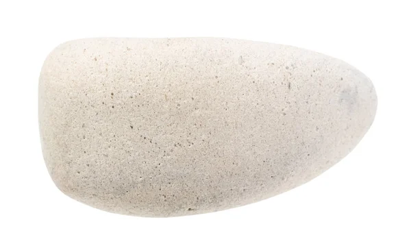 Hengerelt mészkő kő izolált fehér — Stock Fotó