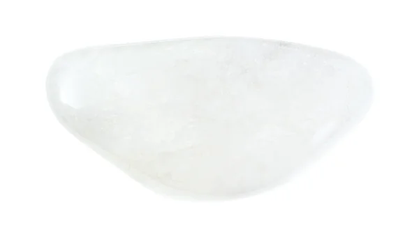 Отполированный камень лунного камня, изолированный на белом — стоковое фото