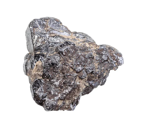 Неполірований ільменітовий камінь ізольований на білому — стокове фото