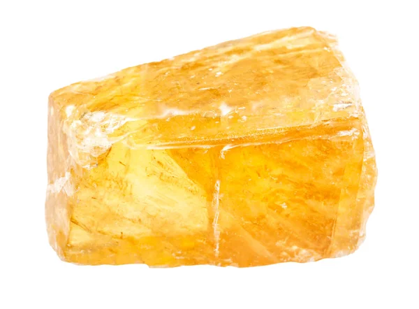 Opolerad genomskinlig gul Calcite ädelsten — Stockfoto