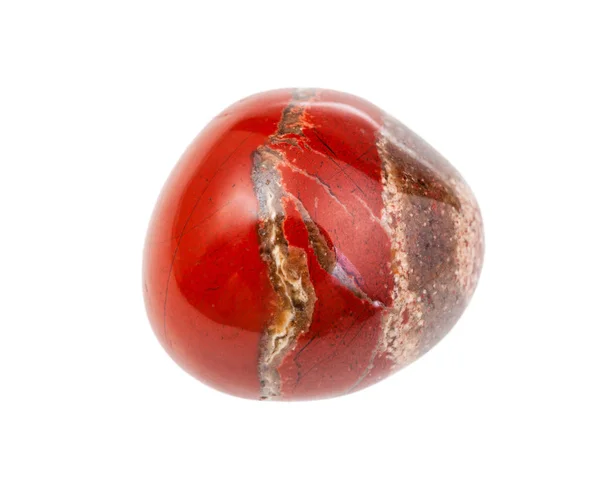 Gema roja de jaspe aislada en blanco —  Fotos de Stock