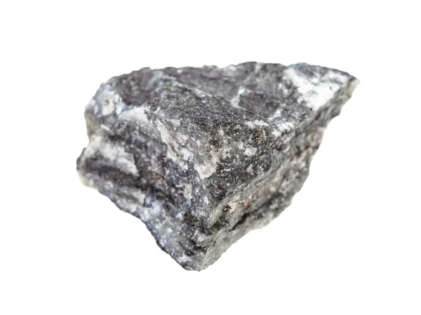 Mineral de estibnita (antimonita) sin pulir aislado — Foto de Stock