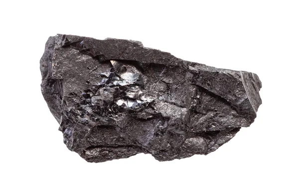 Roche non polie d'anthracite (charbon) isolée — Photo