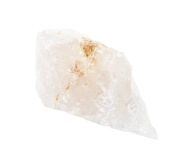 Unpolished quartz rock isolated on white — Stock Photo, Image