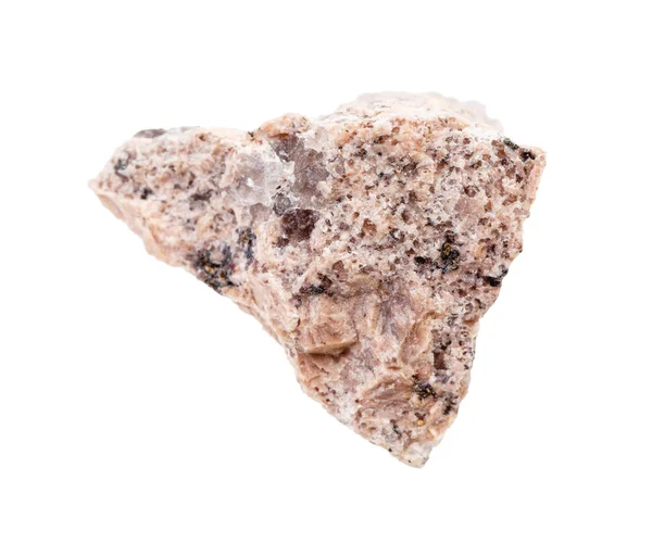 Ongepolijst granieten gesteente geïsoleerd op wit — Stockfoto