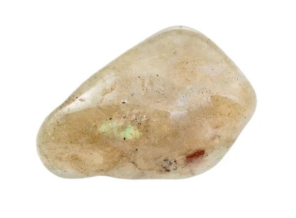 Kamień z Labradorytu izolowany na białym — Zdjęcie stockowe
