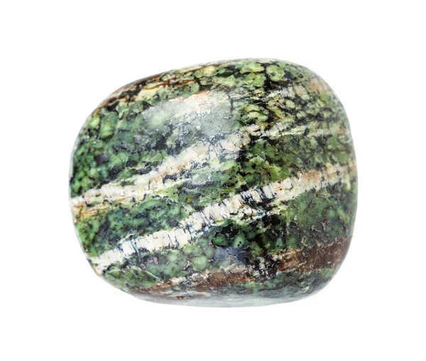 Piedras preciosas de amianto crisotilo en tambor aisladas — Foto de Stock