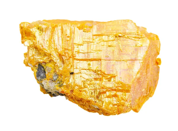 Raw Orpiment rock isolated on white Royalty Free Stock Photos