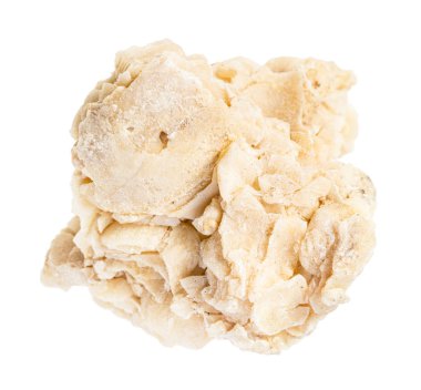 Cilalanmamış kireçtaşı beyaz üzerine izole edilmiş.