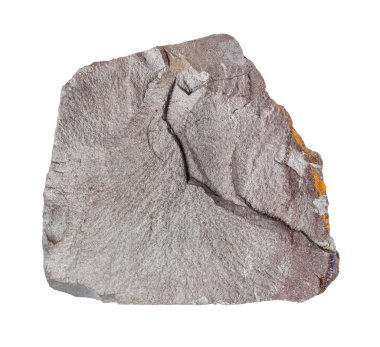 raw gray Hematite (iron ore) rock isolated on white clipart