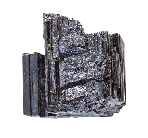Neleštěný krystal Schorl (černý turmalín) — Stock fotografie