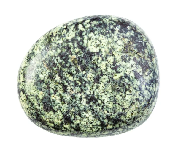Полированный змеиный драгоценный камень, изолированный на белом — стоковое фото