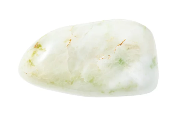 Polished Vesuvianite gemstone isolated on white — Stock Photo, Image